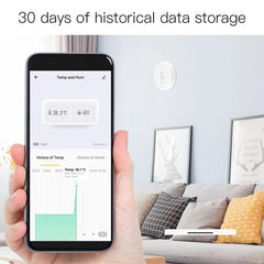 Smart Temperature And Humidity Sensor Battery Powered Security with Tuya Smart Life App Alexa Google Home