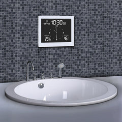 Multifunctional Bathroom Temperature and Humidity Alarm Clock LCD Screen Waterproof Home Desktop Creative Timer
