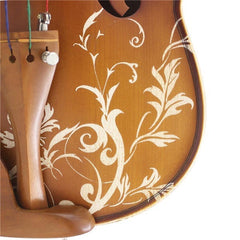4/4 Spruce wood Carving Violin with Bow String Mute Case