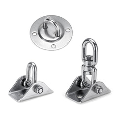 3-Types 180/360 Heavy Duty Swivel Hangers Stainless Steel Swing Hooks For Yoga Hammock