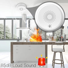 Smart Smoke Fire Alarm Sensor Detector Home Security System Battery-powered Alarm Wireless Smart Life Tuya App Control