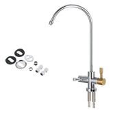 Zinc Alloy Reverse Osmosis Faucet 360 Degree High Arc Swivel Spout Drinking Water Filter Single Handle Hot Cold Mixer Tap