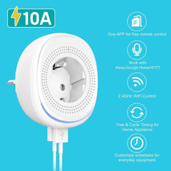 Dual USB Wifi Smart Socket EU Standard Voice Control Night Light Smart Plug Supports Amazon Alexa Google Home Tmall Genie IFTTT