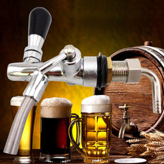 Draft Kegerator Faucet Flow Controller Chrome Plating Shank G5/8 Tap Kit Bottle Opener