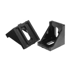 40x40mm Aluminium Black Angle Corner Joint Electrophoresis Right Angle Bracket 4Pcs