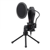 USB Condenser Recording Microphone Omnidirectional Studio Vocals Voice Mic with Tripod for Computer