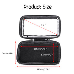 6.3'' Waterproof Motorcycle Bicycle Cell Phone/GPS Holder Case Bag Handlebar Mount Smart Phone Bag