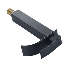 Matte Black 1/2 Inch Brass Modern Bathroom Basin Faucet Spout Hot & Cold Water Mixer Tap Single Handle