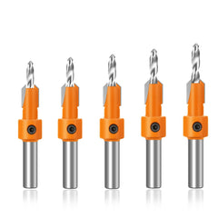 8mm Shank HSS Countersink Drill Router Bit 2.8x8 to 4x10mm Carbide Tip Screw Extractor Remon Demolition for Wood Milling Cutter