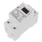 Digital Din Rail Automatic Recovery Over Under Voltage Protector with Voltmeter Display,230V AC 40A