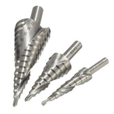4-12/20/32mm HSS Hex Shank Spiral Groove Step Cone Drill Bit Hole Cutter