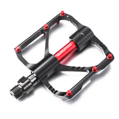 1 Pair Bicycle Pedals Ultralight CNC Flat Anti-skid Bearings Pedals Aluminum Alloy 3 Bearings Mountain Bicycle Platform Pedal Cycling Accessories