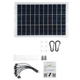 Portable Solar Panel Kit 10A/30A/60A/100A USB Battery Charger for Outdoor Camping Travel Caravan Van Boat