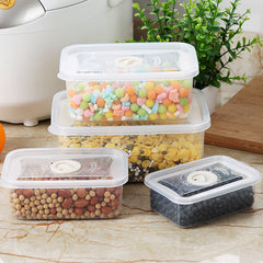 Storage Box Miscellaneous Grain Storage Plastic Sealed Box Refrigerator Freshness Box,4 PCS