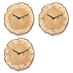 Creative Wooden Pattern Wall Clock Mute Wall Clock Quartz Wall Clock For Home Office Decorations