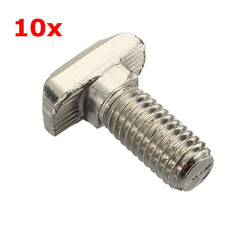 10Pcs M8 40 T-Bolt Carbon Steel European Standard Screws