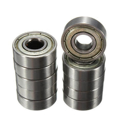 10Pcs Skateboard Groove Roller Blade Ball Bearings Wheels Silver