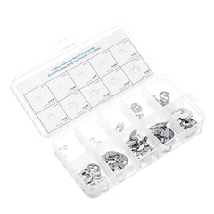 Stainless Steel E-Clip Circlip Retaining Snap Ring 1.5-10mm Assortment Kit 120Pcs