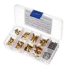 180Pcs M2.5 Brass Male-Female Hex Column Standoff Support Spacer Pillar Cross Screw Nut Assortment for PCB Board