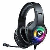Gaming Headset Stereo RGB Light 50mm Driver Stereo Adjustable Noise Canceling Headphone with Mic
