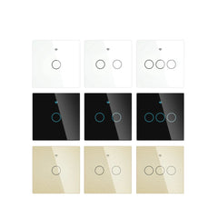 EU Wall Touch 250V 50/60Hz Smart Light Switch for Neutral Wire/No Neutral Wire No Capacitor Works with Alexa Google Hub Required
