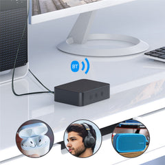 Multi-Function Bluetooth Transmitter Audio Adapter Hi-Fi Noise Reduction BT5.0 AUX-In TF Card Coaxial Optical Fiber SPDIF Audio Transmitter