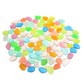 100pcs Luminous Stones Pebble Gardening Aquarium Landscaping Pebble Villa Decorations