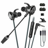 Wired 3.5mm Gaming Earphone With Microphone In Ear Bass Headphone Earbuds Noise Reduction Headset With Microphone