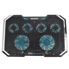 LCD Screen Notebook Cooler 6 Fan 6 Light Key Controlled RGB luminescence Computer Cooling Base Laptop Cooling Pads