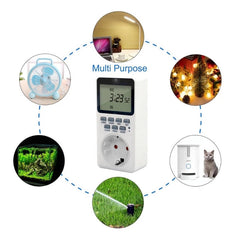EU Plug Outlet Electric Digital Socket Timer Plug 220V Time Control Countdown Socket Timer Switch