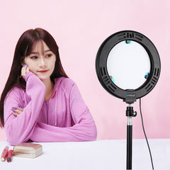 Fill Light Dual Color Temperature LED Arc Ring Lamp with Tripod for Photography Studio Live Broadcast 3200-5600K 7.9 Inch 20cm