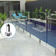 304 Stainless Steel Swimming Pool Floor Glass Glamps Balustrade Railing Post For Balcony Garden Deck Ground Handrail Accessories