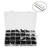 1200Pcs M2 M3 M4 Alloy Steel Hex Socket Head Cap Screws Nuts Washers Assortment Kit