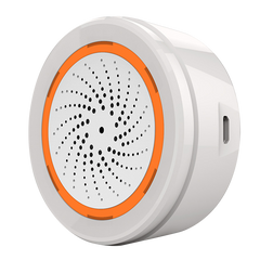 Smart Siren Alarm Temperature Humidity 90dB Sound Light Sensor Battery Built-in Sensor Smart Life 2 In 1