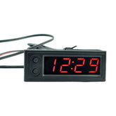 High Precision 3 IN 1 Car Clock Luminous Thermometer Voltmeter Car Temperature Battery Voltage Monitor Panel Meter DC 12V Clock