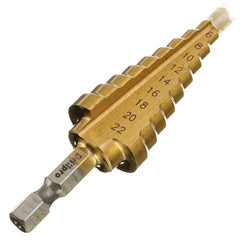 4-22MM Hex Titanium Step Cone Drill Bit Hole Cutter HSS 4241