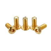 50Pcs Titanium Plated M5 Hex Socket Button Head Screws Alloy Steel 12.9 Grade Screw Bolt 6-14mm