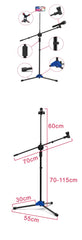Microphone Stand Holder Boom Arm Height Angle Adjustable with Tripod Base