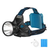 LED Headlamp 90 Adjustable 4 Modes USB Rechargeable Professional Flashlight Spotlight Hunting Camping Fishing