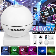 Star Projector Light Night Lamp Music Player LED Starry Sky Ocean Wave with Remote