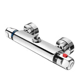Bathroom Wall-mount Brass Thermostatic Shower Valve Bath Mixer Shower Control Valve Bottom Faucet 3/4" Thread Connector