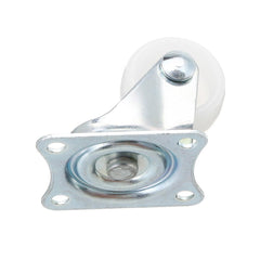 4pcs 1 Inch White PP Plastic Furniture Foot Wheel Flat Moving Universal Wheels