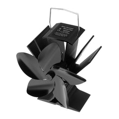 5 Blade Wood Heater Stove Fan Fireplace Fire Heat Thermal Powered Fuel Saving Ecofan