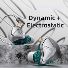 Electrostatic Drive Units and Dynamic Unit In-Ear Earphone Wired Headset Detachable Cable for C12 C10