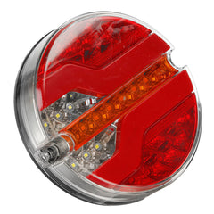 24V LED Hamburger Rear Neon Tail Lights For Truck Lorry Van Caravan Bus Camper