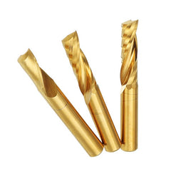 6mm Shank Single Flute 12/15/17/22mm End Mill Cutter Titanium Coated Spiral Drill CNC Bit