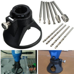 Drill Carving Locator 4pcs 3mm Twist Drills and 6pcs Wood Milling Burrs For Rotary Tools