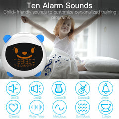 WiFi Smart Kids' Alarm Sleep Trainer Clock Light Sound Expression Smart Life Tuya App Voice Control with Alexa Google Home