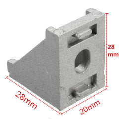 10Pcs 2028 Aluminium Angle Corner Joint 20 Series Aluminum Extrusion 20x20mm Right Angle Bracket Furniture Fittings