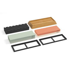 400/1000 3000/8000 Double-Sided Sharpening Stone Whetstone Cutter Holder Aid Swing with Non-Slip Base and Guide
